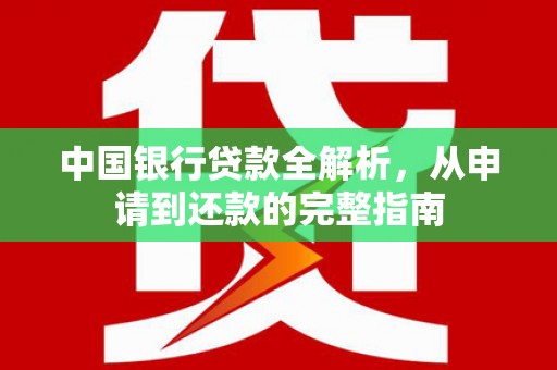 永定中国银行贷款全解析，从申请到还款的完整指南