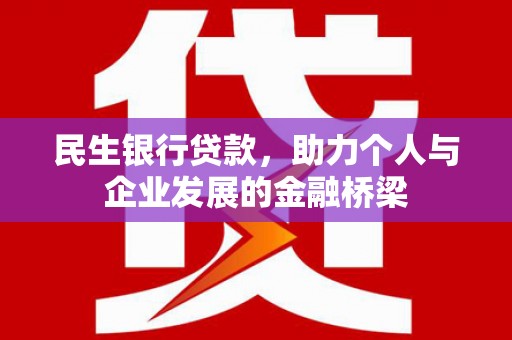 永定民生银行贷款，助力个人与企业发展的金融桥梁