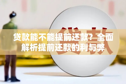 永定贷款能不能提前还款？全面解析提前还款的利与弊