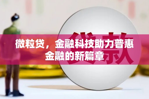 永定微粒贷，金融科技助力普惠金融的新篇章