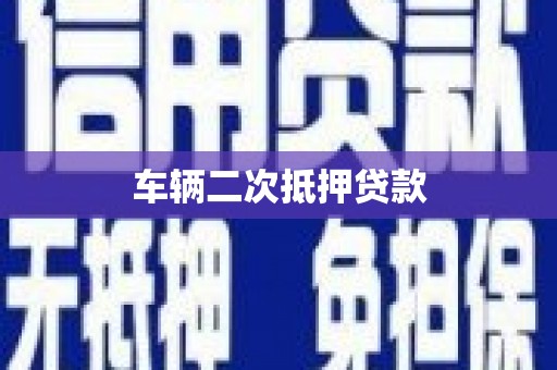 永定车辆二次抵押贷款