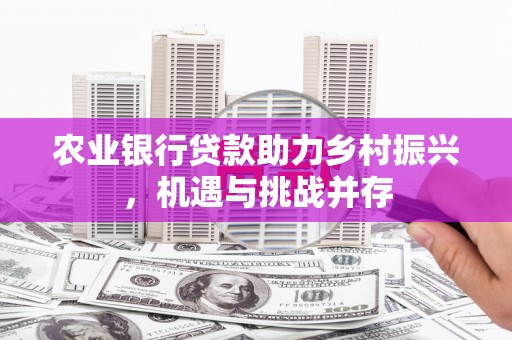 永定农业银行贷款助力乡村振兴，机遇与挑战并存