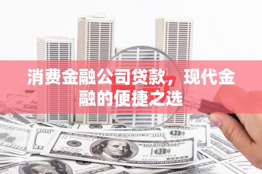 永定消费金融公司贷款，现代金融的便捷之选