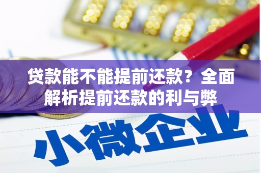 永定贷款能不能提前还款？全面解析提前还款的利与弊